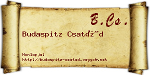 Budaspitz Csatád névjegykártya